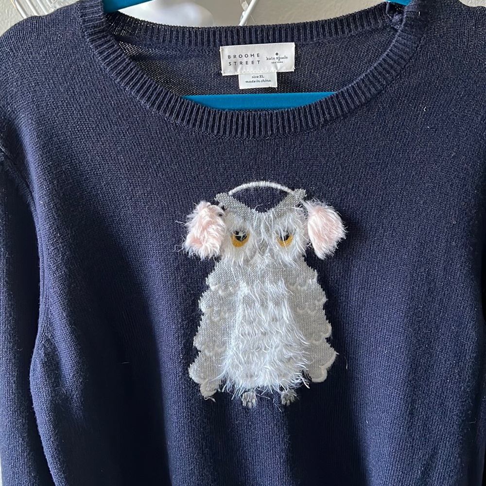 NWOT Kate Spade Brooke Street Wool Owl Sweater